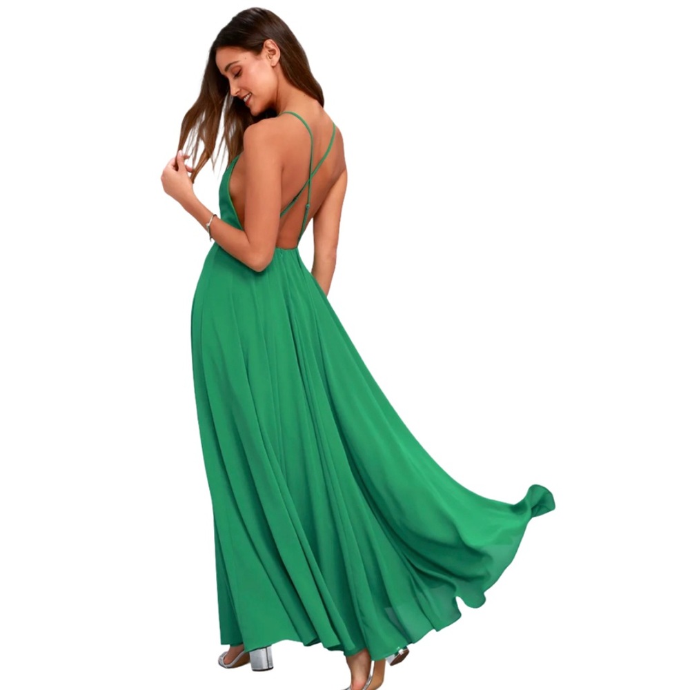 Lulu’s Mythical Kind of Love Green Maxi Dress